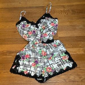 Victoria's Secret Gold Label Vintage 2 Piece Floral Cami and Shorts